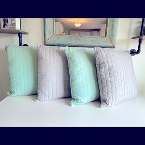 Euro pillows with shams